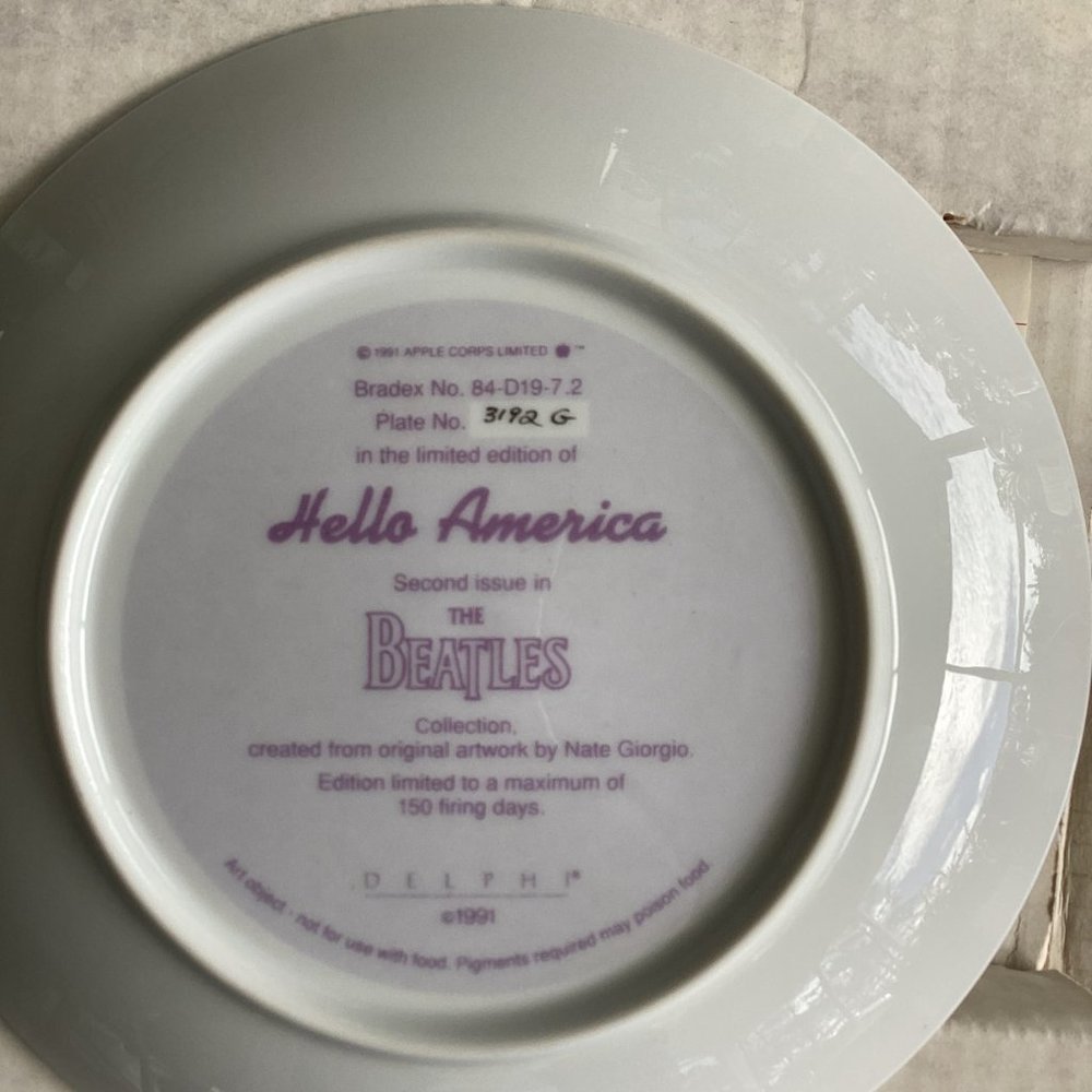 Beatles Collectors Plate - Picture 2 of 3